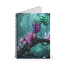 Load image into Gallery viewer, Fantasy Crystal Squirrel Spiral Notebook
