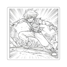 Load image into Gallery viewer, Action Anime Square Sticker
