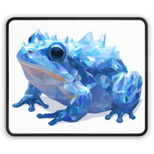 Load image into Gallery viewer, Blue Crystal Frog Gaming Mouse Pad | Polygonal Amphibian Art
