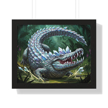 Load image into Gallery viewer, Crystal-Scaled Crocodile Framed Poster
