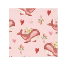 Load image into Gallery viewer, Adorable Whale Face Towel - Floral Hearts Design | Perfect for Kids &amp; Nursery Decor
