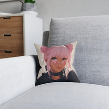 Load image into Gallery viewer, Anime Girl Pink Hair Square Pillow
