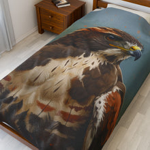 Load image into Gallery viewer, Hawk Velveteen Plush Blanket
