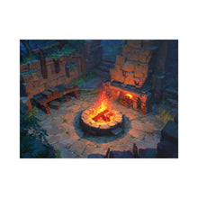 Load image into Gallery viewer, Cozy Fire Pit Ruins Poster
