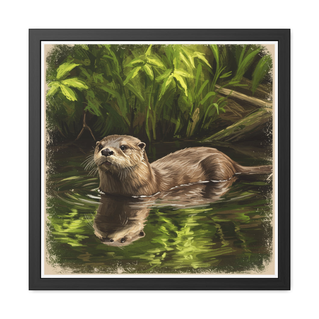 River Otter Framed Poster