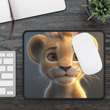 Load image into Gallery viewer, Adorable Lion Cub Gaming Mouse Pad, Gamer Gift, Desk Decor, Mouse Mat, Cute
