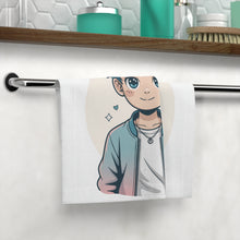 Load image into Gallery viewer, Kawaii Blue-Haired Anime Boy Face Towel
