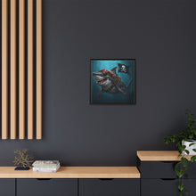 Load image into Gallery viewer, Pirate Shark Matte Framed Canvas
