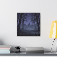 Load image into Gallery viewer, Spooky Haunted Forest Castle Canvas Wall Art
