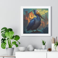 Load image into Gallery viewer, Blue Pelican Framed Poster
