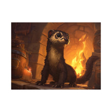 Load image into Gallery viewer, Ferret by the Hearth Matte Poster
