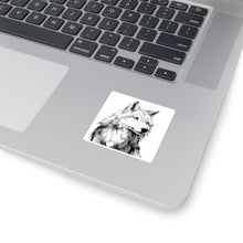 Load image into Gallery viewer, Wolf Portrait Square Sticker
