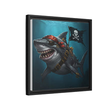 Load image into Gallery viewer, Pirate Shark Matte Framed Canvas
