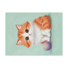 Load image into Gallery viewer, Cute Orange Kitten Minky Blanket
