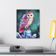 Load image into Gallery viewer, Crystal Forest Owl Canvas Art

