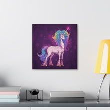 Load image into Gallery viewer, Rainbow Unicorn Canvas Wall Art
