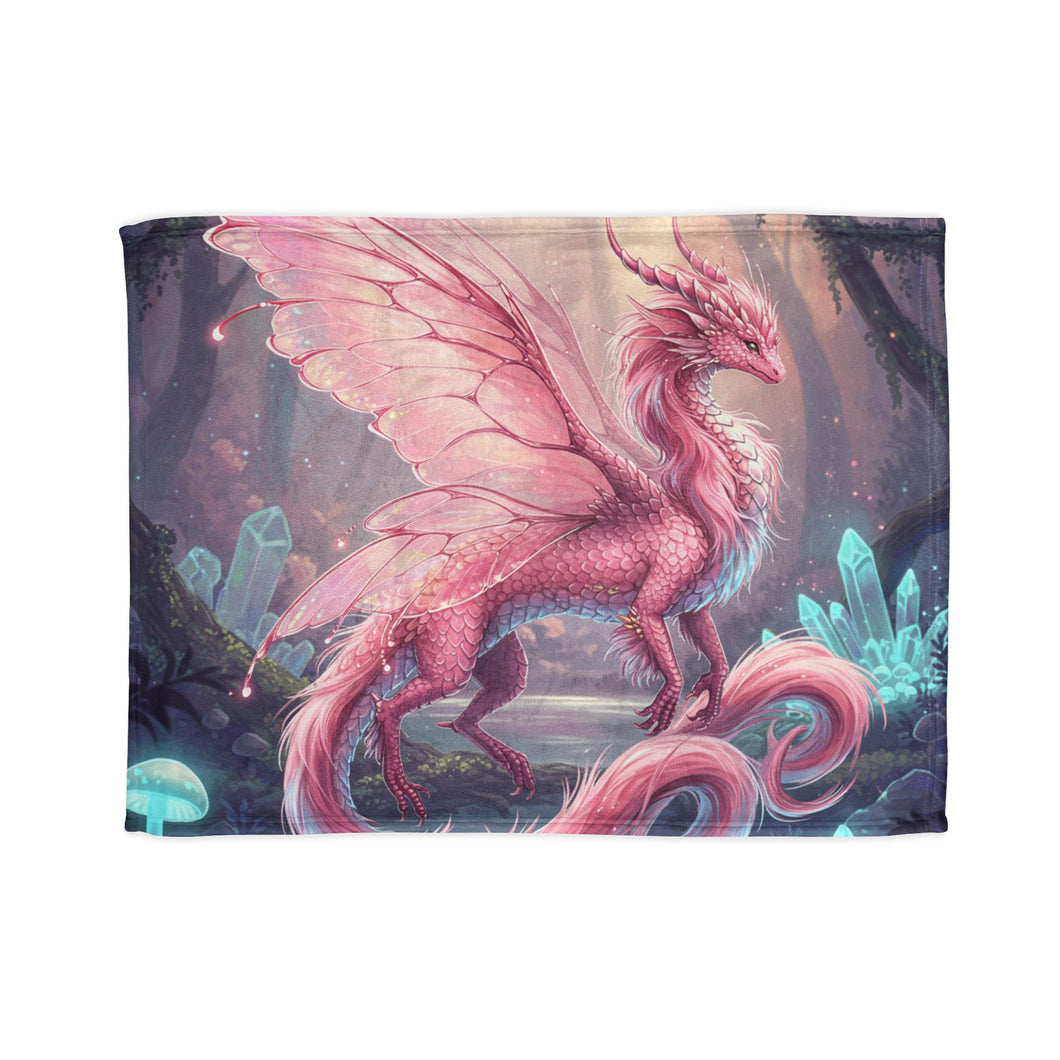 Pink Fantasy Fae Dragon Blanket