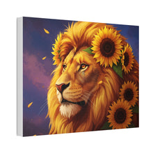 Load image into Gallery viewer, Sunflower Lion Canvas Wall Art
