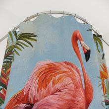 Load image into Gallery viewer, Flamingo Tropical Shower Curtain
