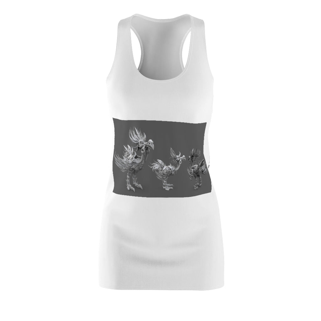 Squawkers the Ostrich Mount Women's Cut & Sew Racerback Dress
