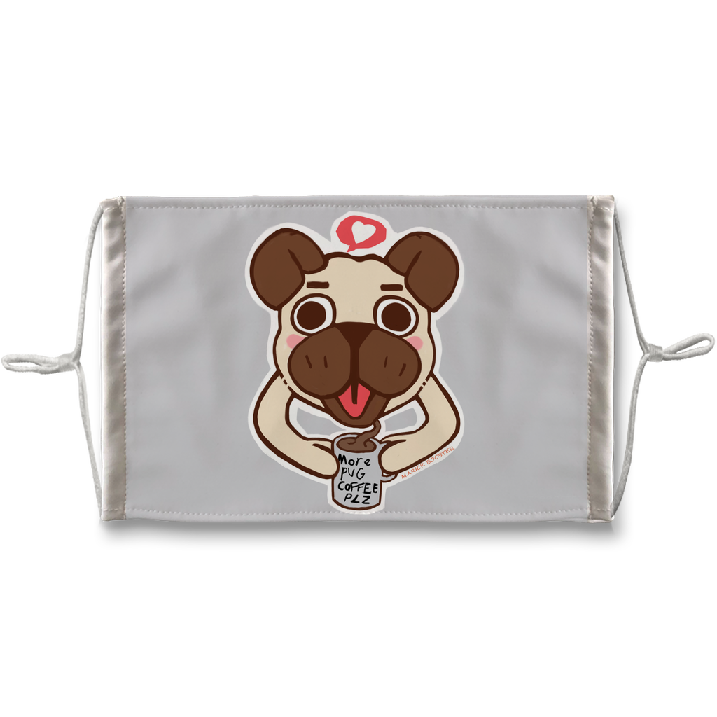 Pug Sublimation Face Mask