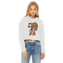 Load image into Gallery viewer, Angechardragon Ladies Cropped Raw Edge Hoodie
