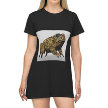 Load image into Gallery viewer, Yellow Toad All Over Print T-Shirt Dress
