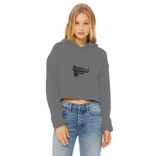 Load image into Gallery viewer, 22 Calibur Ladies Cropped Raw Edge Hoodie
