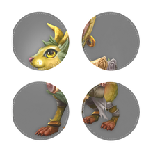 Load image into Gallery viewer, Yellow Amara Sublimation Coasters Pack of Four
