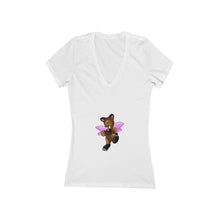 Load image into Gallery viewer, Angebear Women&#39;s Jersey Short Sleeve Deep V-Neck Tee
