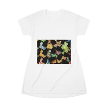 Load image into Gallery viewer, Cat Pattern All Over Print T-Shirt Dress
