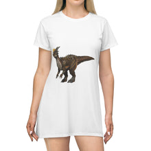 Load image into Gallery viewer, Pachycephalosaurus All Over Print T-Shirt Dress
