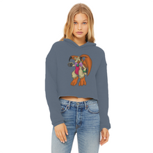 Load image into Gallery viewer, Angechardragon Ladies Cropped Raw Edge Hoodie
