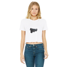 Load image into Gallery viewer, 22 Calibur Classic Women&#39;s Cropped Raw Edge T-Shirt
