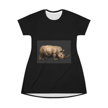 Load image into Gallery viewer, Rhino All Over Print T-Shirt Dress

