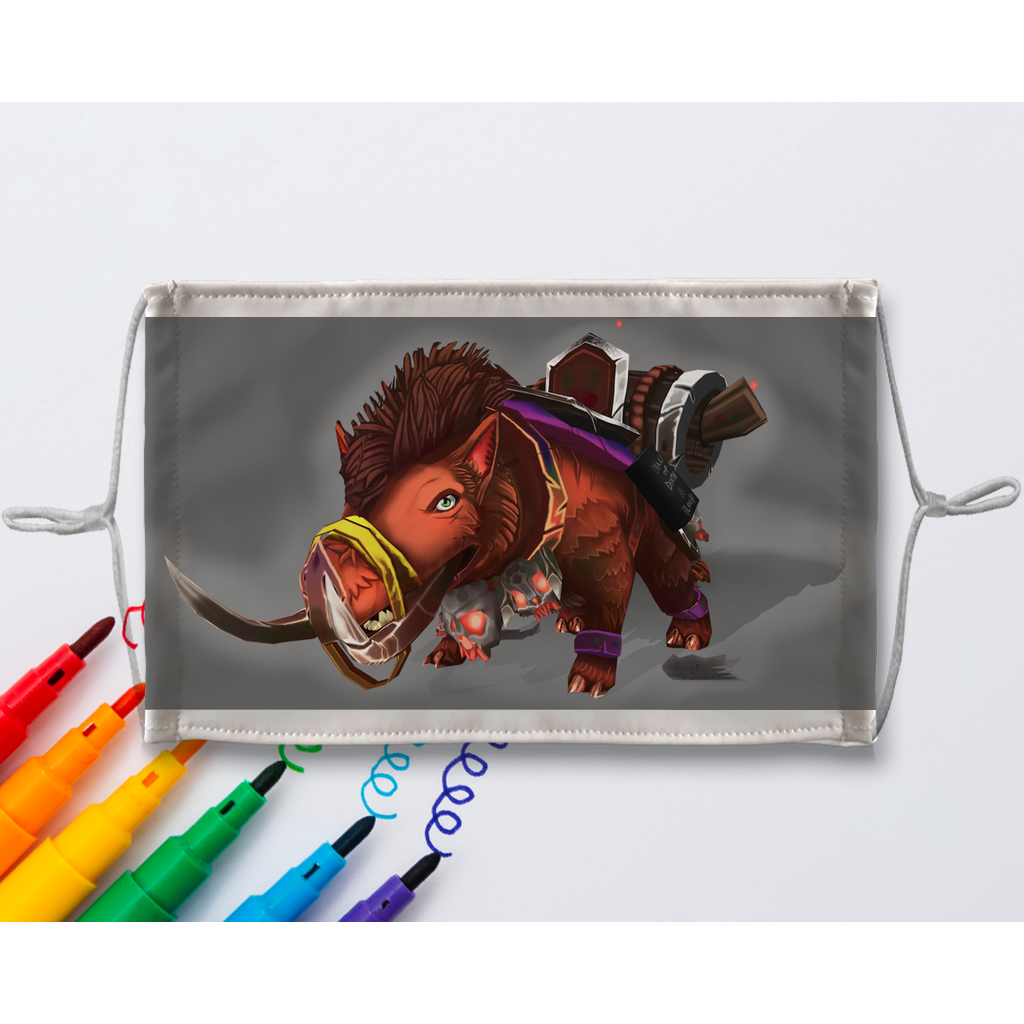 Spam The Death Mount Pig Sublimation Colouring Face Mask