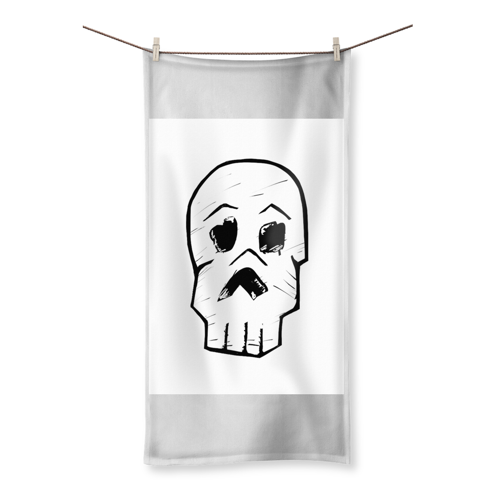 Skull and Cross Bones Sublimation All Over Towel
