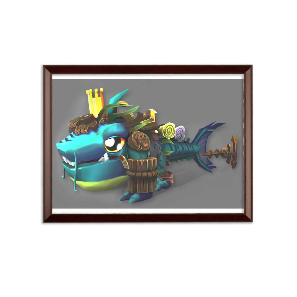 Nibblers the Misfit Shark Sublimation Wall Plaque