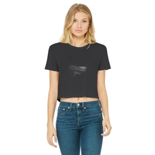 Load image into Gallery viewer, 22 Calibur Classic Women&#39;s Cropped Raw Edge T-Shirt
