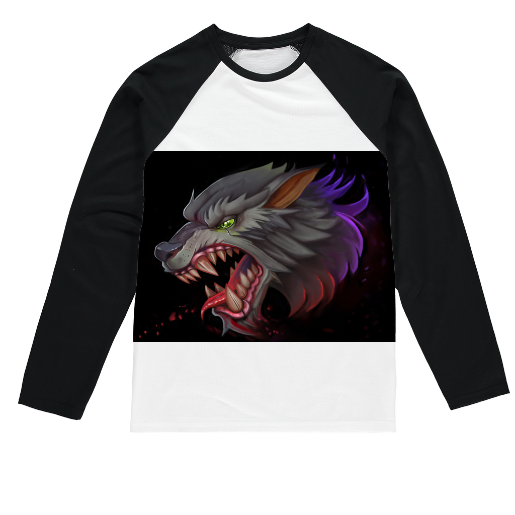 Wolf Sublimation Baseball Long Sleeve T-Shirt