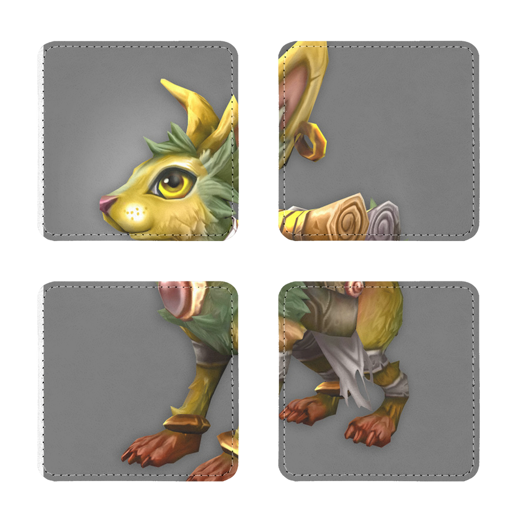 Yellow Amara Sublimation Coasters Pack of Four