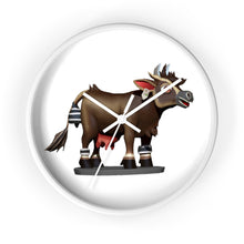 Load image into Gallery viewer, Dark Brown Cow Wall clock
