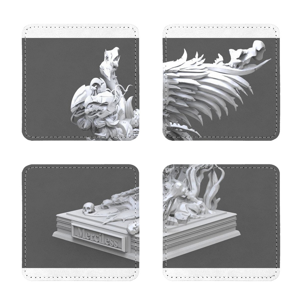Merciless The Flaming SkyBird Sublimation Coasters Pack of Four