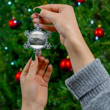 Load image into Gallery viewer, Alpha Creature Pewter Snowflake Ornament
