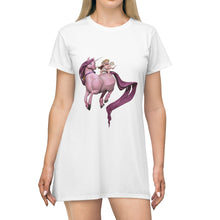 Load image into Gallery viewer, Cupid Baby and Horse All Over Print T-Shirt Dress
