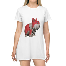Load image into Gallery viewer, Red Dog All Over Print T-Shirt Dress
