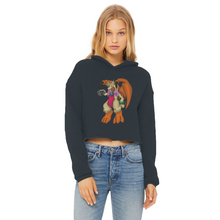 Load image into Gallery viewer, Angechardragon Ladies Cropped Raw Edge Hoodie
