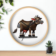 Load image into Gallery viewer, Dark Brown Cow Wall clock
