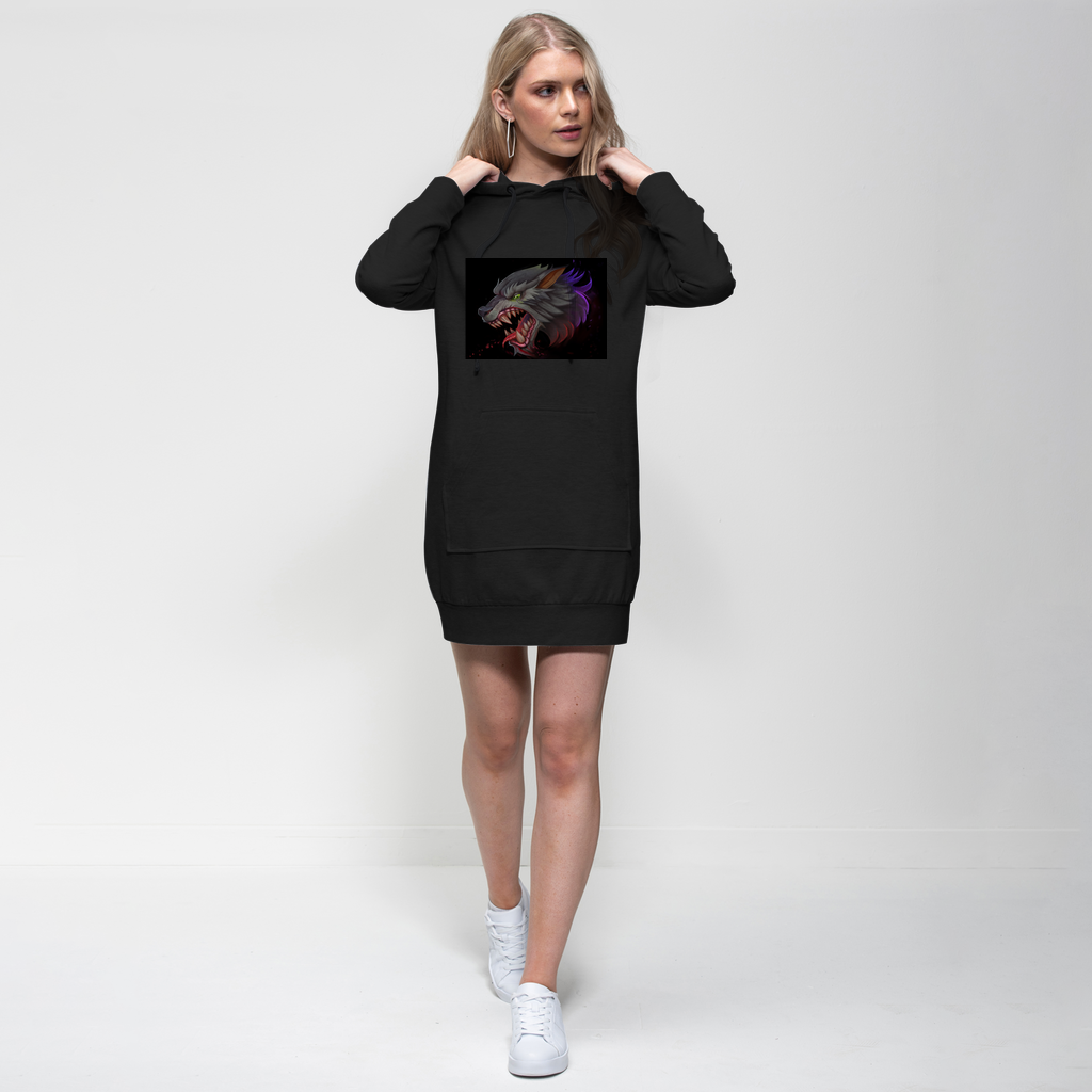 Wolf Premium Adult Hoodie Dress