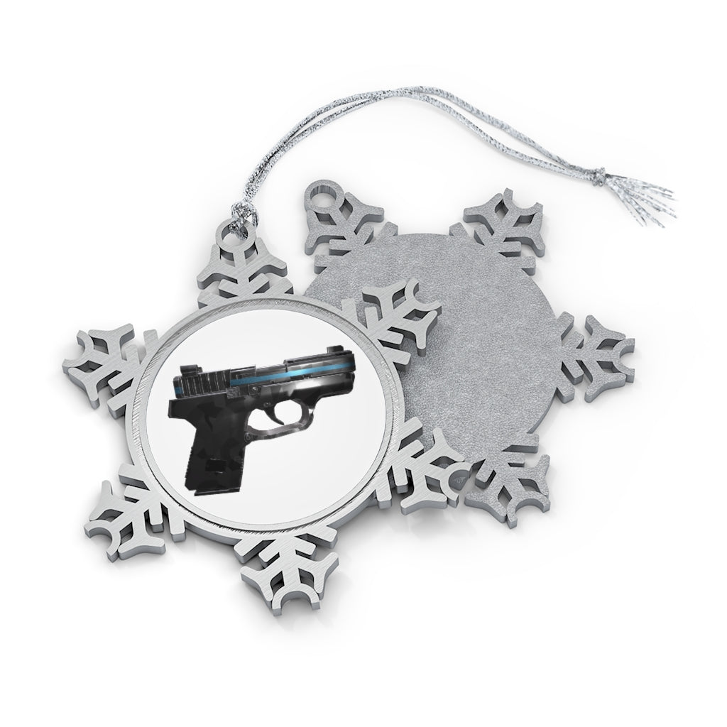 22 Calibur Pewter Snowflake Ornament